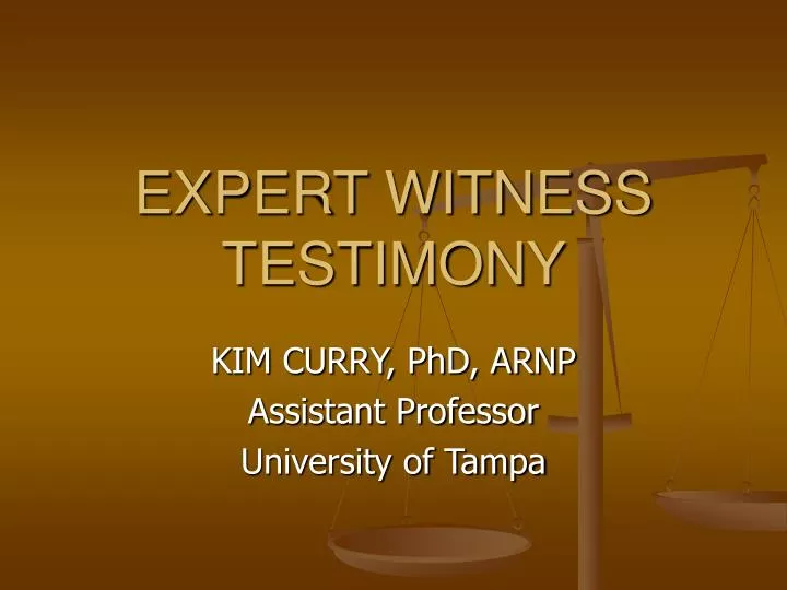 expert witness testimony