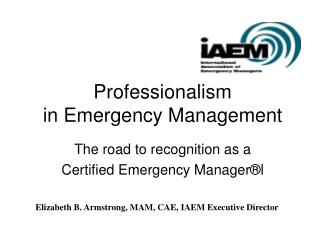 Professionalism in Emergency Management