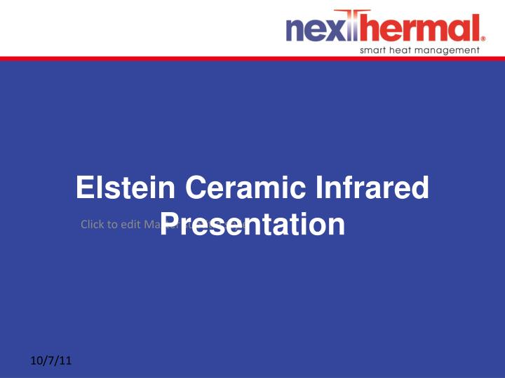 elstein ceramic infrared presentation