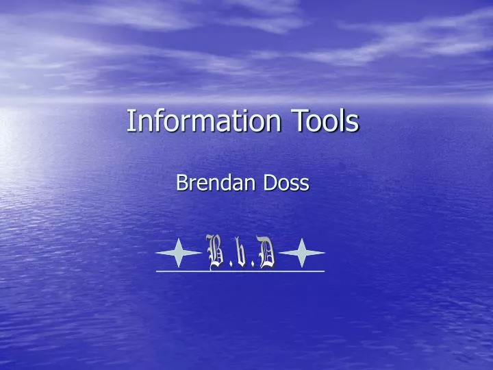 information tools