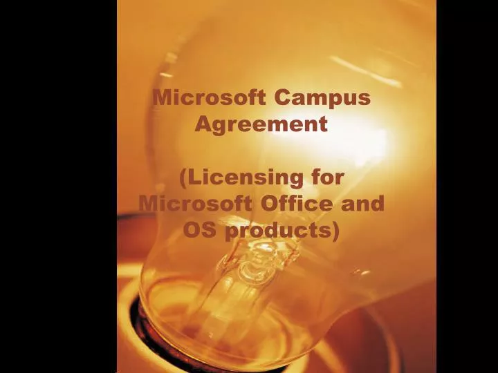 microsoft campus agreement licensing for microsoft office and os products