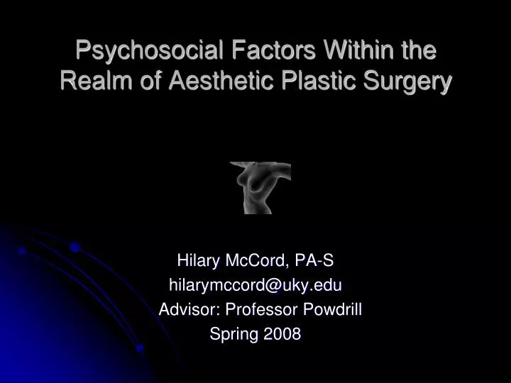 psychosocial factors within the realm of aesthetic plastic surgery
