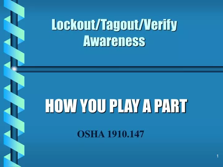 lockout tagout verify awareness