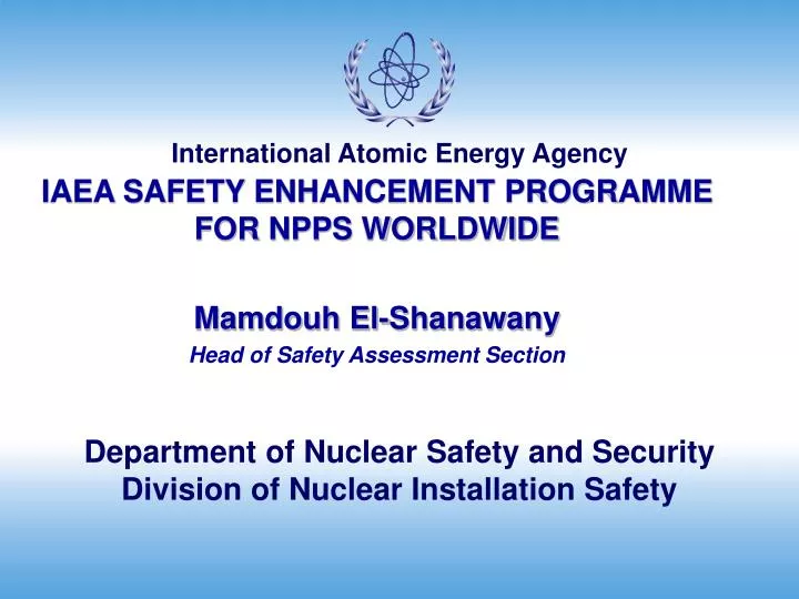 department of nuclear safety and security division of nuclear installation safety