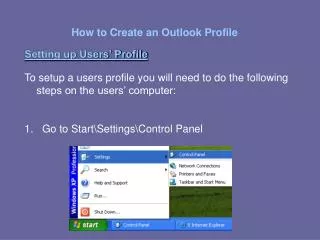 How to Create an Outlook Profile