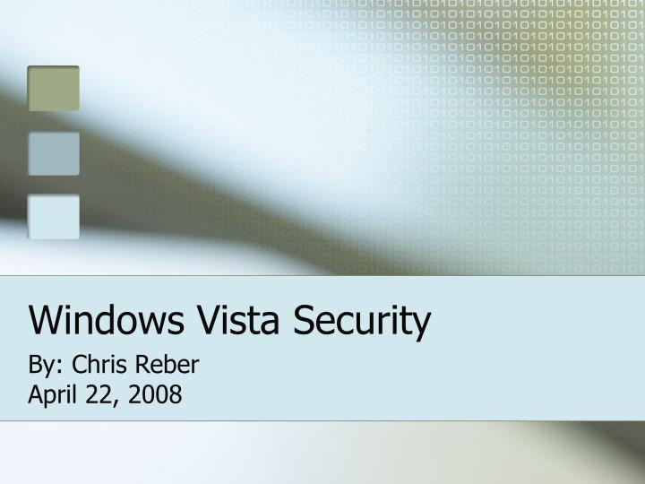 windows vista security