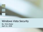 Windows Vista Security - slide 1