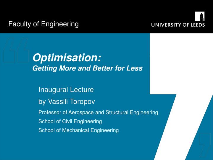 optimisation getting more and better for less