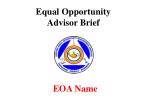 Equal Opportunity Advisor Brief - slide 1