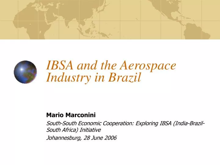 ibsa and the aerospace industry in brazil
