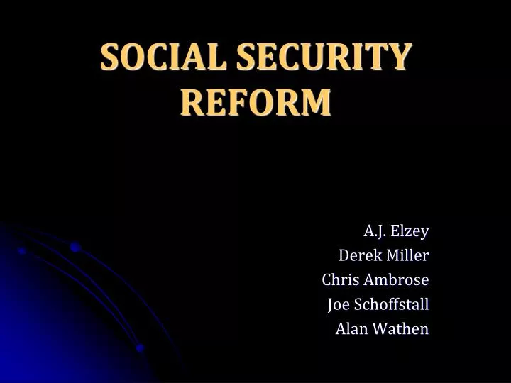 social security reform