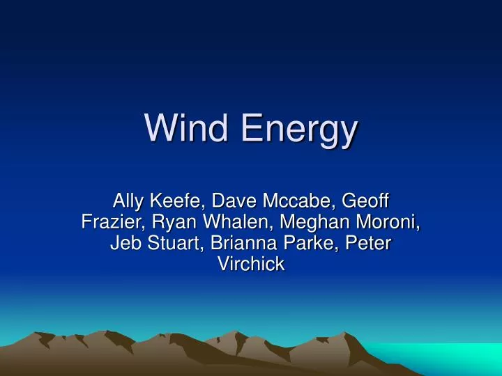 wind energy