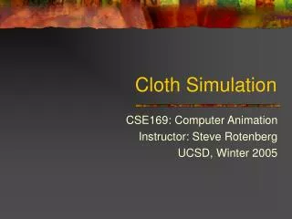 Cloth Simulation