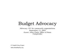 Budget Advocacy