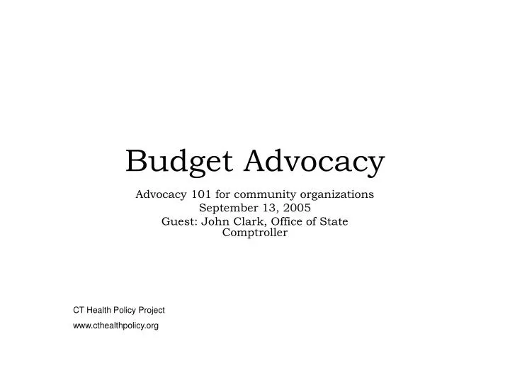 budget advocacy