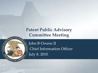 Patent Public Advisory Committee Meeting