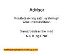 Advisor - slide 1