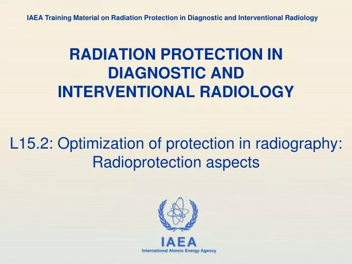 radiation protection in diagnostic and interventional radiology