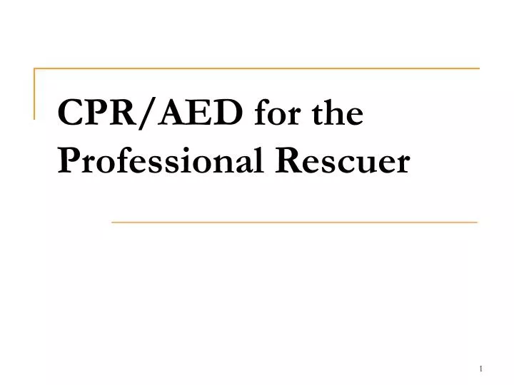 cpr aed for the professional rescuer