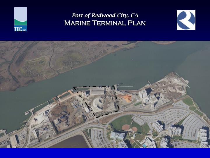 port of redwood city ca marine terminal plan