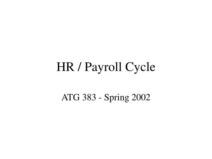 hr payroll cycle
