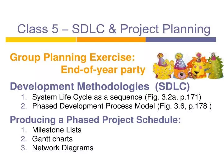 class 5 sdlc project planning