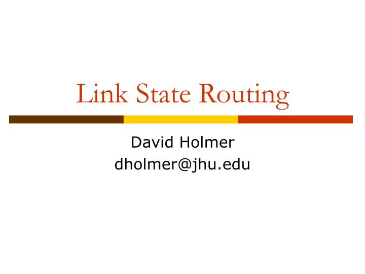 link state routing