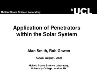 Application of Penetrators within the Solar System