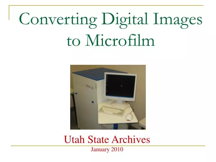 converting digital images to microfilm