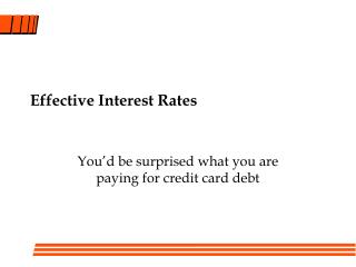 Effective Interest Rates