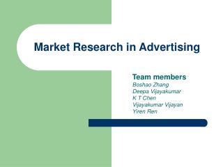 Market Research in Advertising