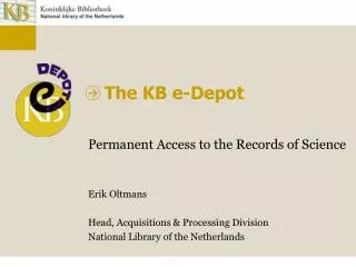 The KB e-Depot