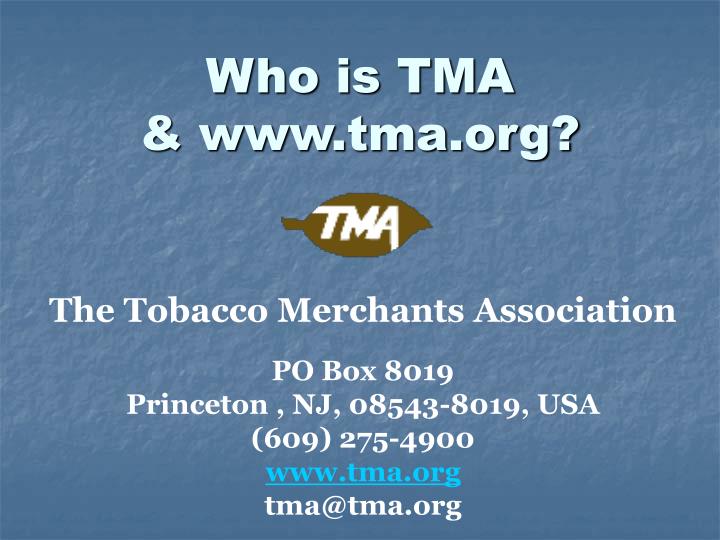 who is tma www tma org