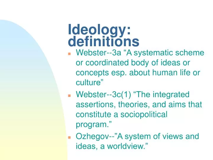 ideology definitions