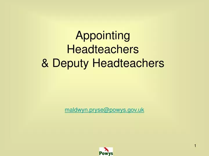 appointing headteachers deputy headteachers