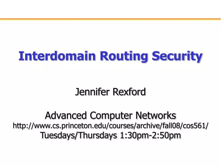 interdomain routing security