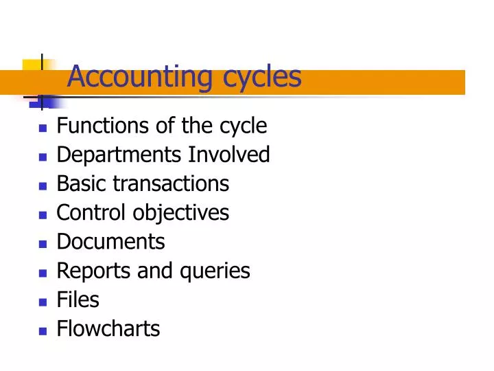 accounting cycles