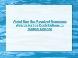 Dr. Abdul Rao USF