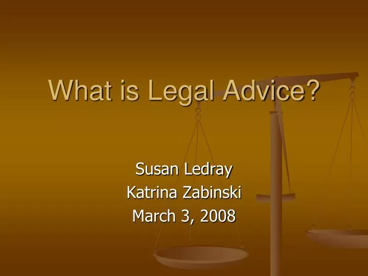 what is legal advice