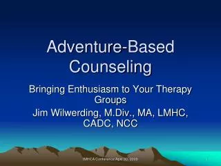 Adventure-Based Counseling
