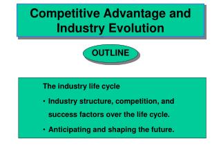 Competitive Advantage and Industry Evolution