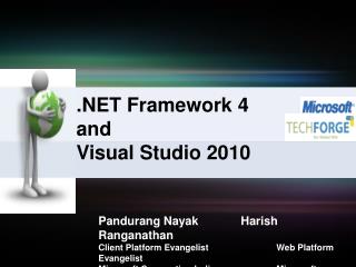 .NET Framework 4 and Visual Studio 2010