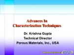 Advances In Characterization Techniques - slide 1