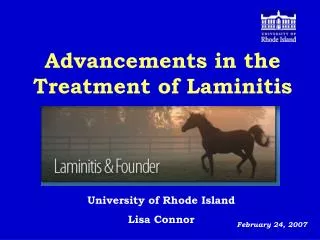 Advancements in the Treatment of Laminitis