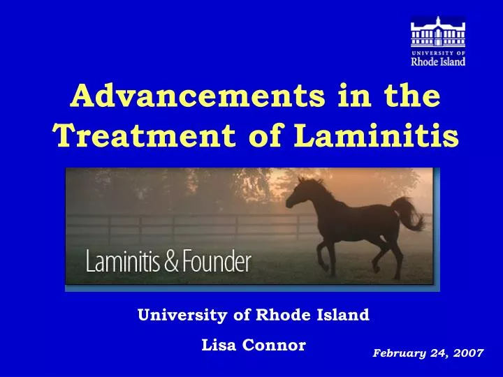 advancements in the treatment of laminitis