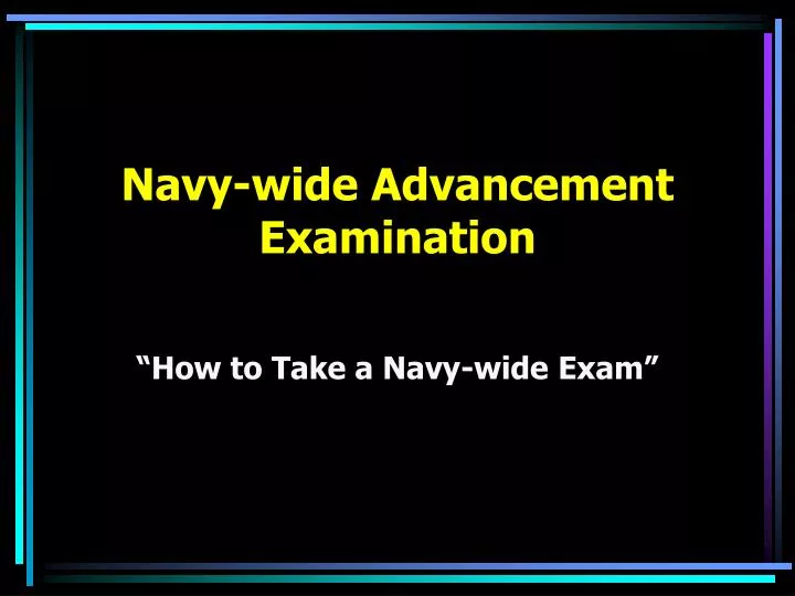 navy wide advancement examination