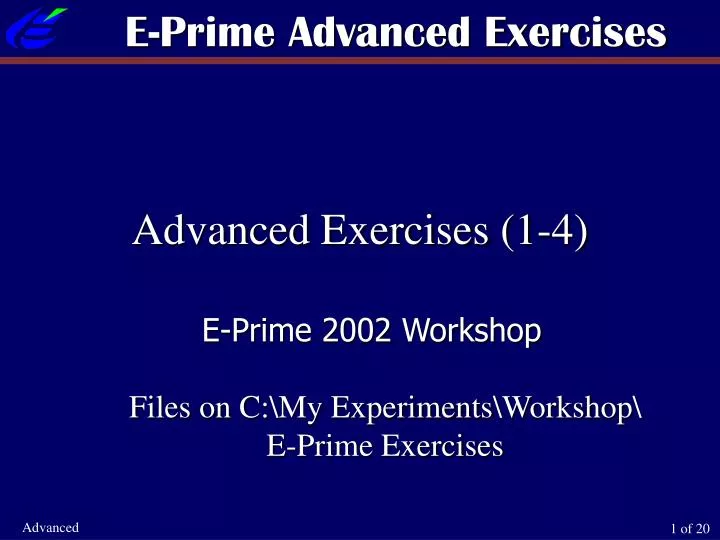 e prime advanced exercises