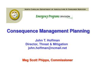 Consequence Management Planning