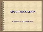 ADULT EDUCATION - slide 1