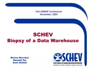 Fall VAMAP Conference November, 2004